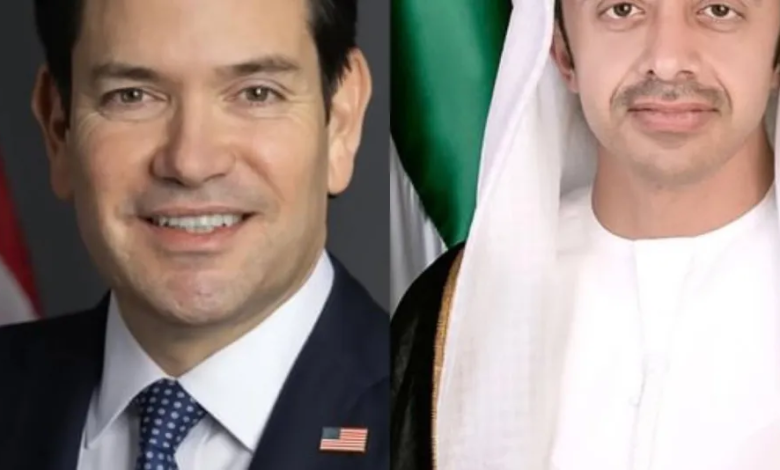 Abdullah bin Zayed and Marco Rubio discuss developments in Gaza and Yemen