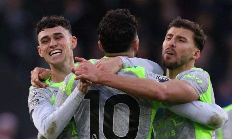 مانشستر سيتي يهزم كريستال بالاس ويضغط على أرسنال