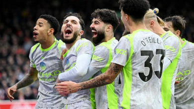 مانشستر سيتي يهزم نوتنغهام 2-1 ويتصدر الدوري الإنجليزي مؤقتاً