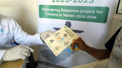 مركز الملك سلمان: خدمات مكافحة الكوليرا في اليمن لـ 2000 مستفيد