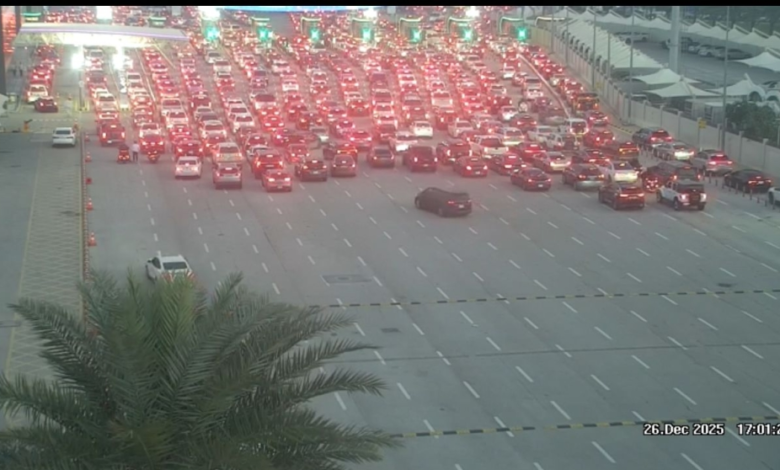 زحام جسر الملك فهد اليوم: زمن العبور للسعودية 40 دقيقة