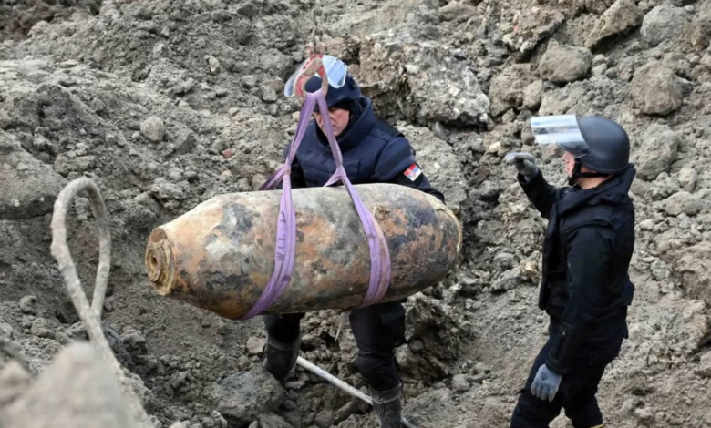 إزالة قنبلة من الحرب العالمية الثانية تزن 470 كجم في بلجراد