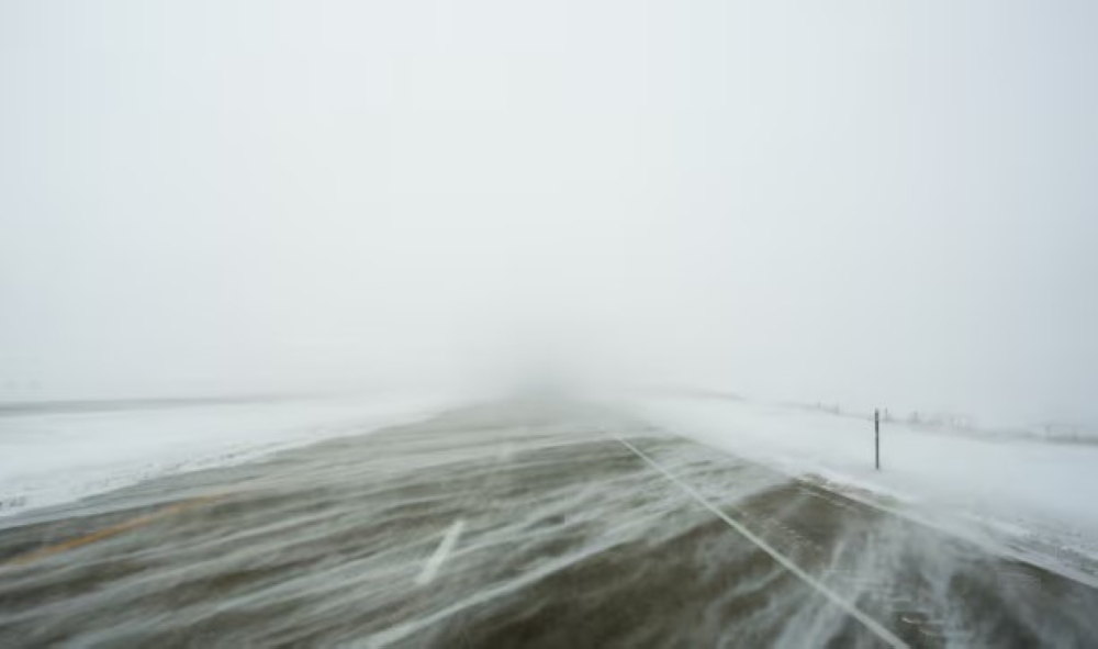 عاصفة شتوية في أمريكا