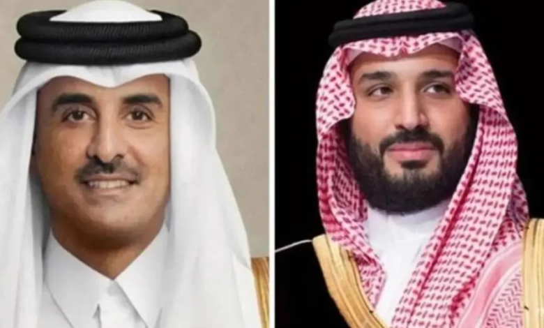 ولي العهد السعودي وأمير قطر يبحثان تطورات المنطقة
