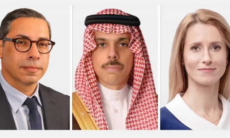 فيصل بن فرحان يبحث المستجدات مع كالاس وكومبوس