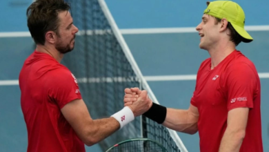 سويسرا تهزم بلجيكا وتبلغ نهائي بطولة التنس في أستراليا