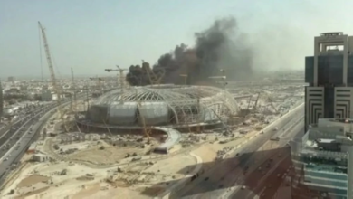 سبب حريق ملعب أرامكو الجديد وتفاصيل استمرار العمل
