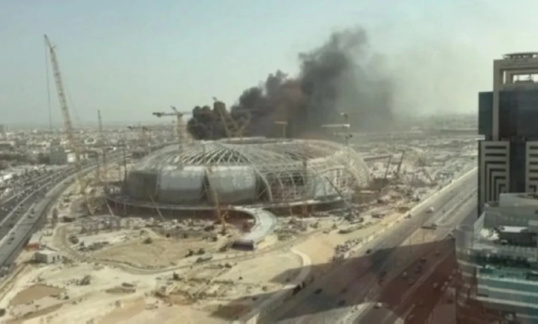 سبب حريق ملعب أرامكو الجديد وتفاصيل استمرار العمل