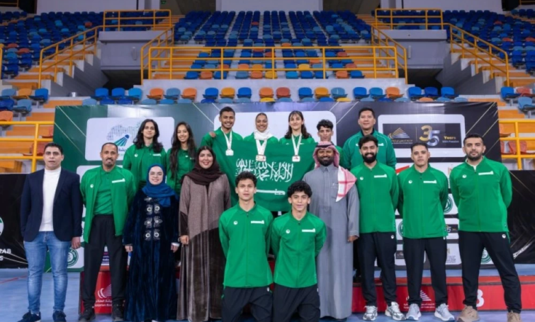 المنتخب السعودي للريشة الطائرة يتوج بالذهب في البطولة العربية