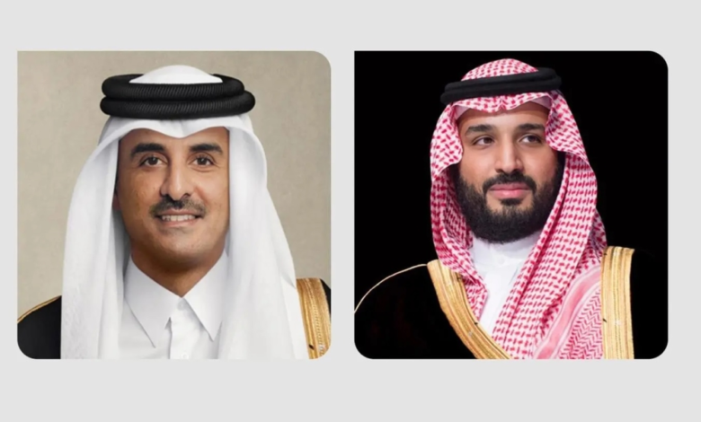 ولي العهد وأمير قطر يبحثان العلاقات وتطورات المنطقة - تفاصيل