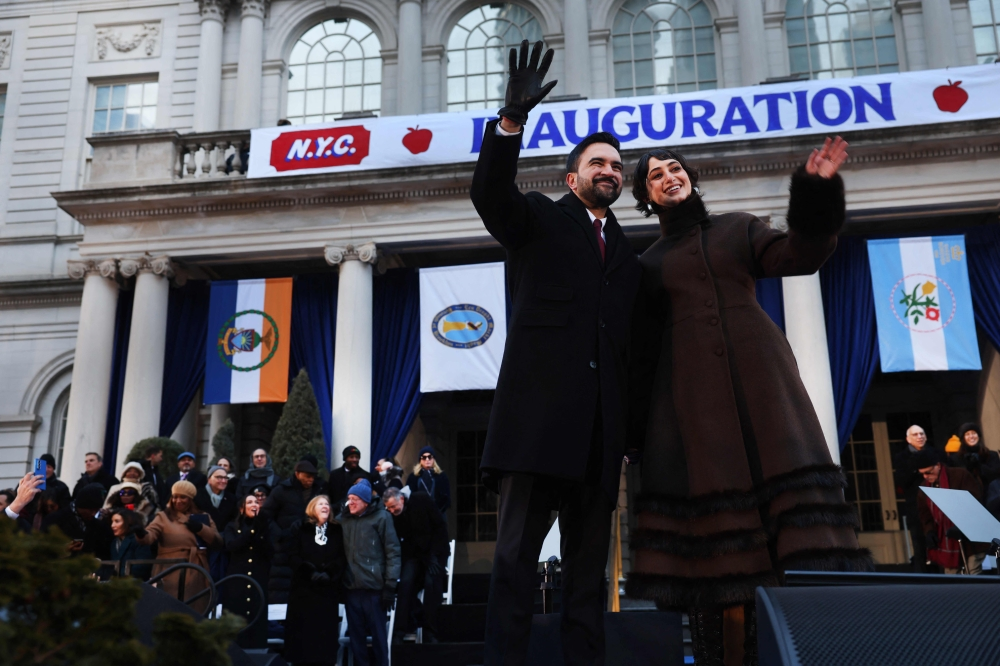 رئيس بلدية نيويورك الجديد زهران ممداني في خطاب تنصيبه - أ ف ب
