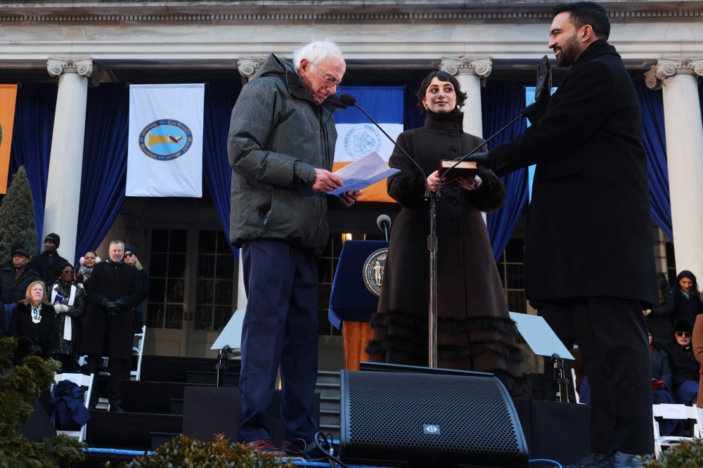 رئيس بلدية نيويورك الجديد زهران ممداني في خطاب تنصيبه - أ ف ب