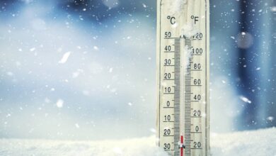 طريف ورفحاء تسجلان أقل درجة حرارة في السعودية اليوم