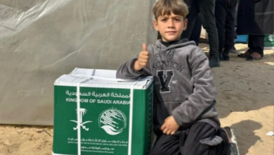 King Salman Center distributes food baskets to displaced people in Gaza