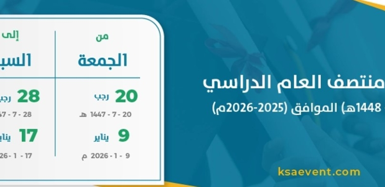 موعد عودة المدارس وجدول الإجازات المتبقية في السعودية