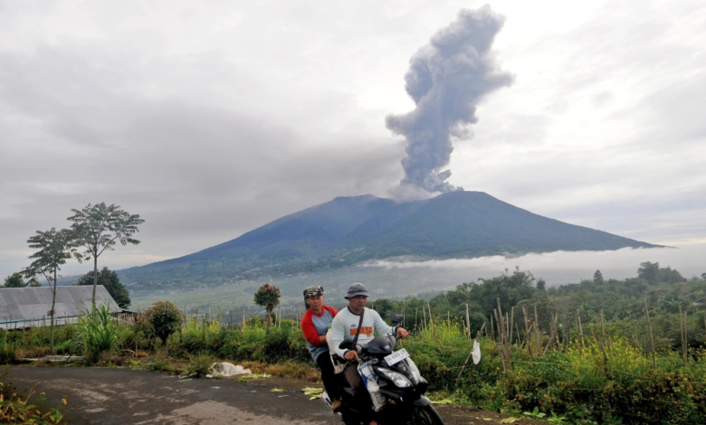 Mount Marapi volcano erupts in Indonesia, raising alert level