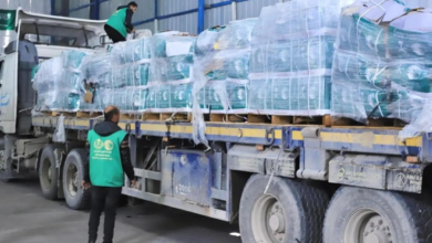 وصول قافلة مساعدات غذائية سعودية جديدة إلى وسط غزة