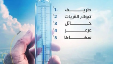 طريف تسجل درجة تحت الصفر: أقل حرارة في السعودية اليوم