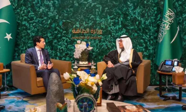وزير الطاقة السعودي يبحث تعزيز التعاون النفطي مع باكستان