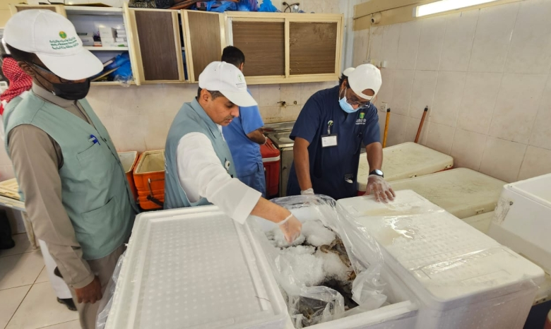 Inspection campaign at the central fish market in Mecca to ensure food safety