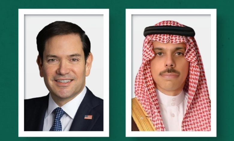 فيصل بن فرحان يبحث مع ماركو روبيو التطورات الإقليمية