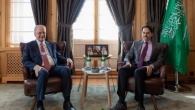 وزير الخارجية يبحث تطورات غزة مع رئيس وزراء فلسطين بدافوس