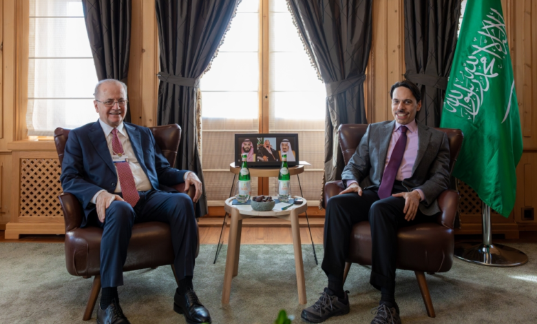 وزير الخارجية يبحث تطورات غزة مع رئيس وزراء فلسطين بدافوس