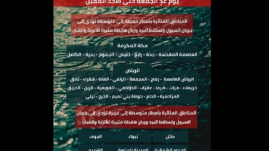 Civil Defense warns of weather fluctuations in Saudi Arabia and rain until Sunday