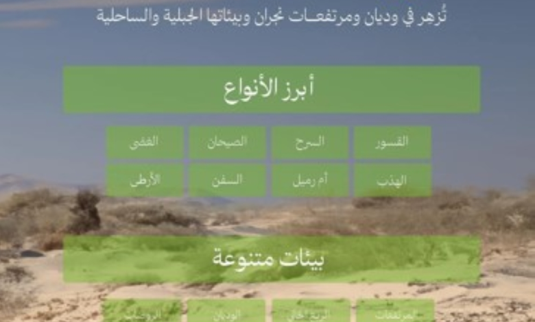 تعرف على 22 نوعاً من نباتات نجران لدعم السعودية الخضراء