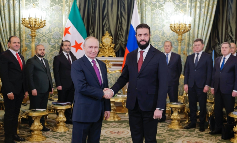 بوتين والشرع يبحثان في الكرملين مستقبل سوريا وإعادة الإعمار