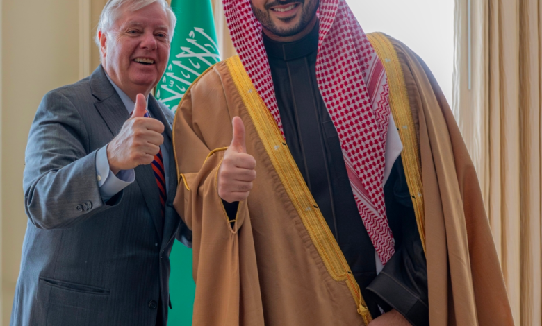 Saudi Defense Minister meets with Lindsey Graham in Washington
