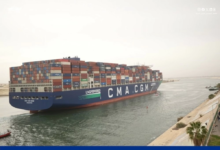 سفينة CMA CGM SEINE تعبر قناة السويس في رحلتها الأولى