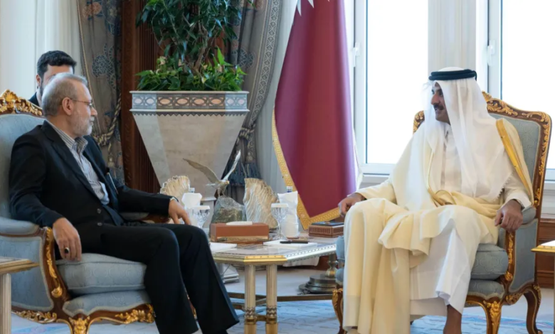 أمير قطر يبحث مع ترمب ولاريجاني خفض التصعيد بالمنطقة