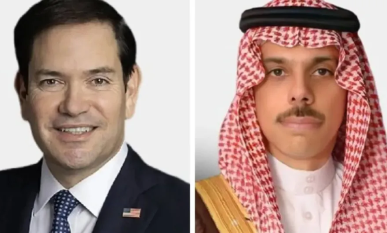Faisal bin Farhan and Rubio discuss regional hotspots