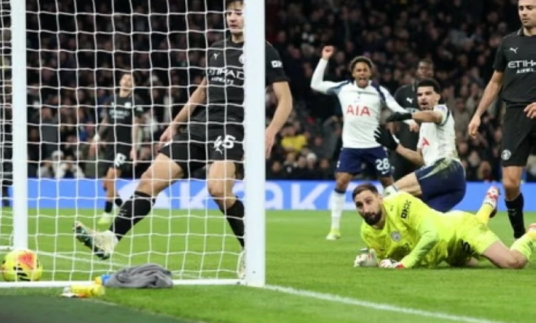 Manchester City draw 2-2 with Tottenham in the English Premier League
