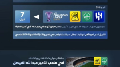 جدول مباريات دوري روشن: مواعيد 8 جولات وملاعب الأهلي والاتحاد