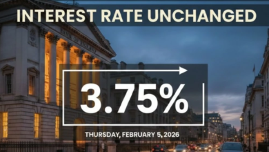بنك إنجلترا يثبت الفائدة عند 3.75% وتراجع الإسترليني