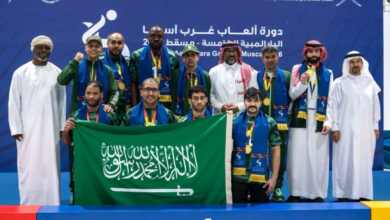 The Saudi national goalball team wins the gold medal at the 2026 West Asian Championship