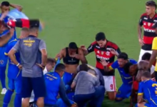 نوبة تشنج ألكسندر في مباراة فلامنغو تثير الذعر - تفاصيل الحالة