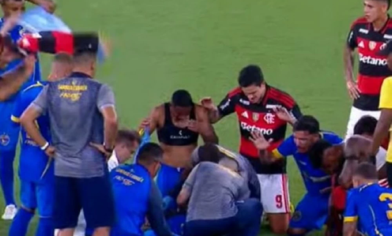 نوبة تشنج ألكسندر في مباراة فلامنغو تثير الذعر - تفاصيل الحالة