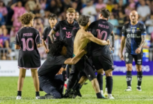 ميسي ينجو من حادثة غريبة في مباراة إنتر ميامي الودية