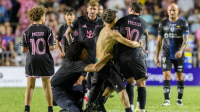 ميسي ينجو من حادثة غريبة في مباراة إنتر ميامي الودية