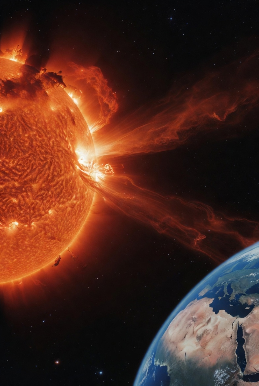 Powerful solar flares and their impact on Earth