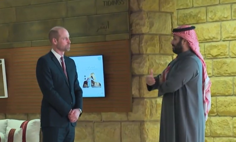 The Crown Prince takes Prince William on a tour of the Al-Turaif district in Diriyah