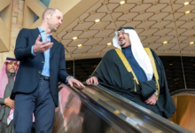 Prince William departs Riyadh, and the Deputy Governor of the region bids him farewell