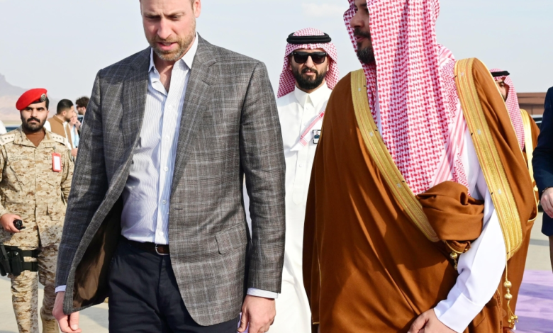 ولي العهد البريطاني يغادر العلا بحضور أمير المدينة ووزير الثقافة