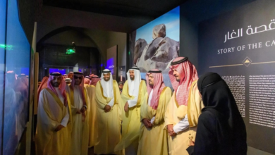 The city's governor inaugurates the "Hijra in the Footsteps of the Prophet" exhibition next to the Quba Mosque