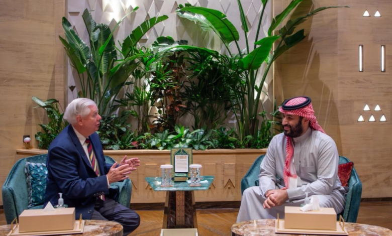 ولي العهد يلتقي ليندسي غراهام في الرياض لبحث المستجدات الدولية