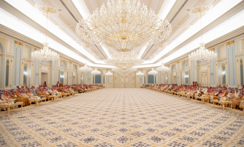 The Crown Prince receives well-wishers for Ramadan at Al-Yamamah Palace in Riyadh