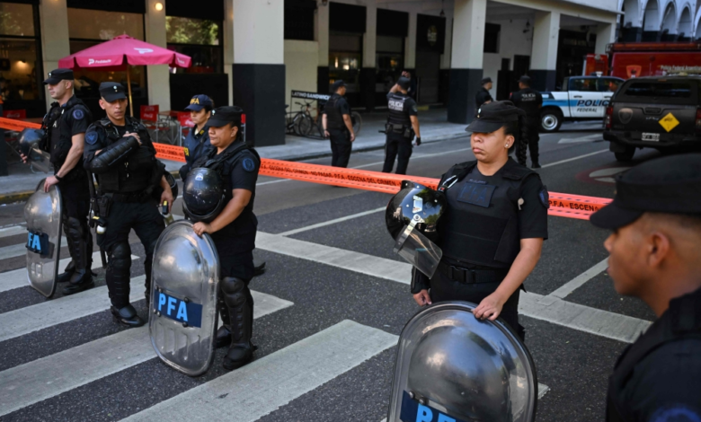 A parcel exploded at a police academy in Argentina, injuring three officers